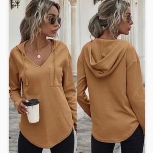 Caramel Drawstring Top